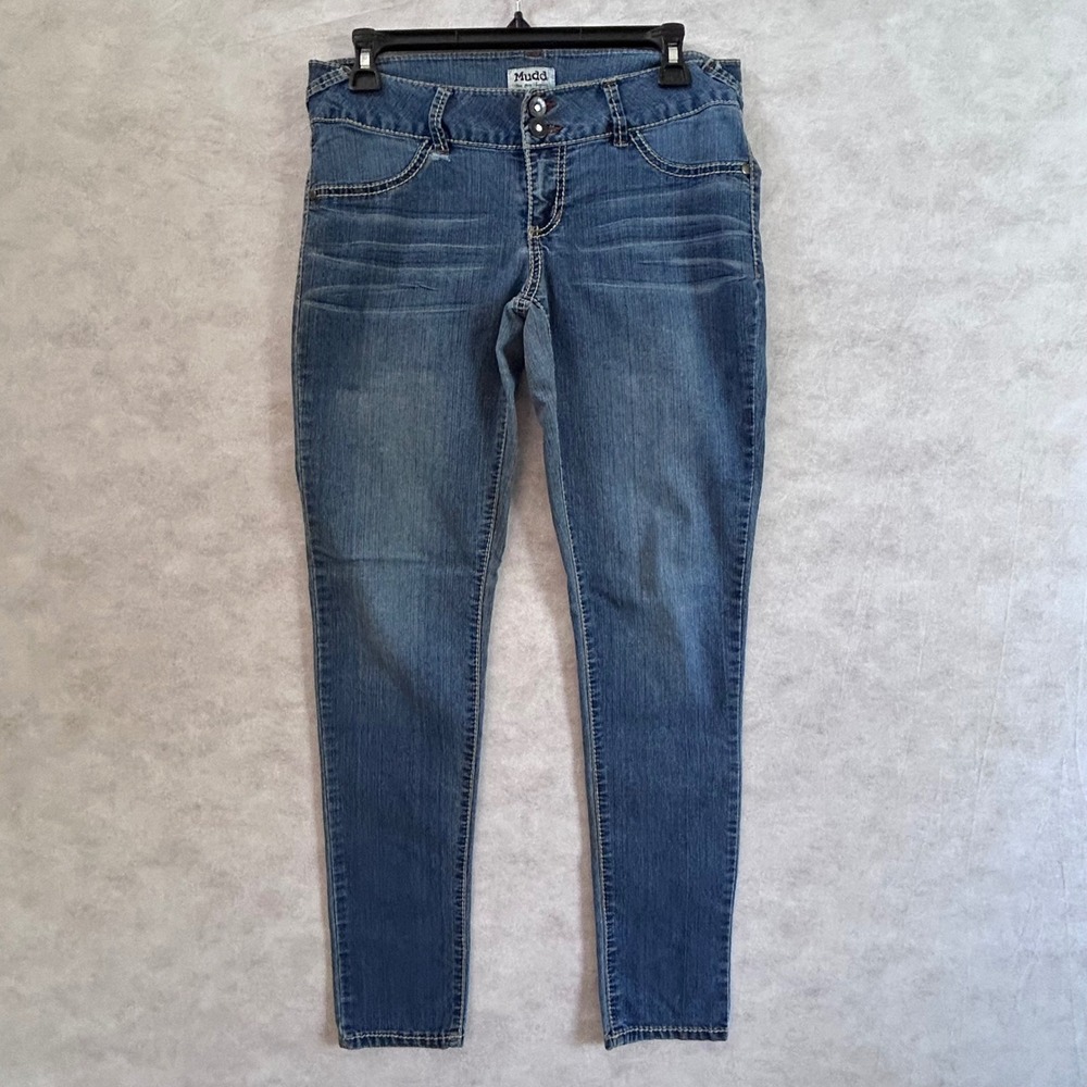 Mudd Women's‎ Size 9 Denim Jeans Skinny Jeans Low Rise Dark Wash Stretch